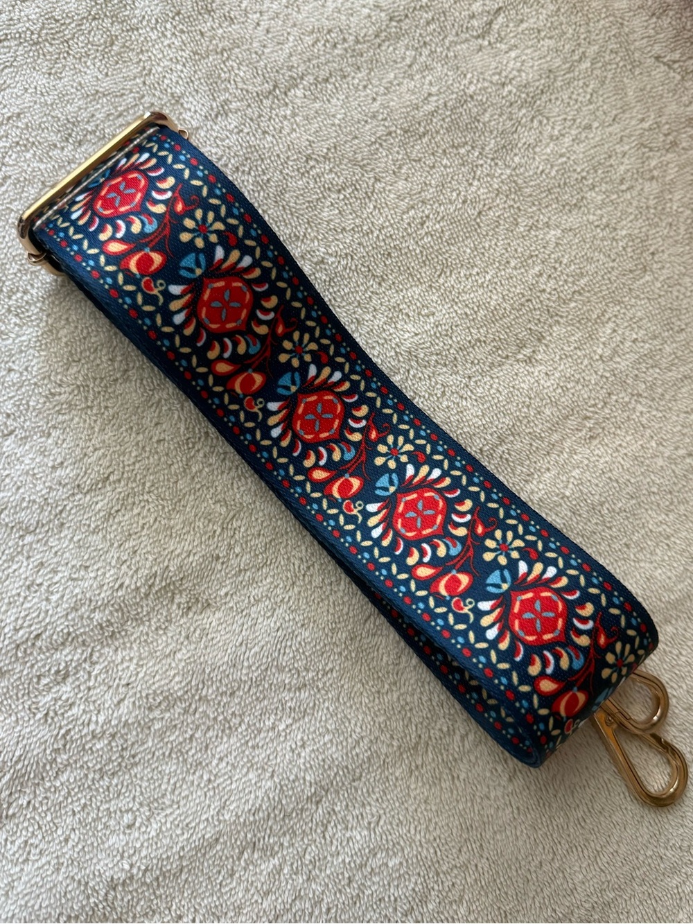 Guitar purse bag strap floral Bohemian pattern NWOT w/ pouch - Picture 14 of 14